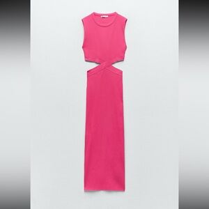 Elegant Pink Sleeveless Dress
